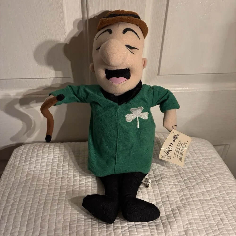 Mr. Magoo Plush Doll Released At St. Patrick’s Day. Shamrock Shirt. 18”